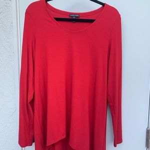 Ruby red long sleeve top
